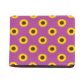 Magenta Pink Sunflower Pattern Print Bifold Wallet