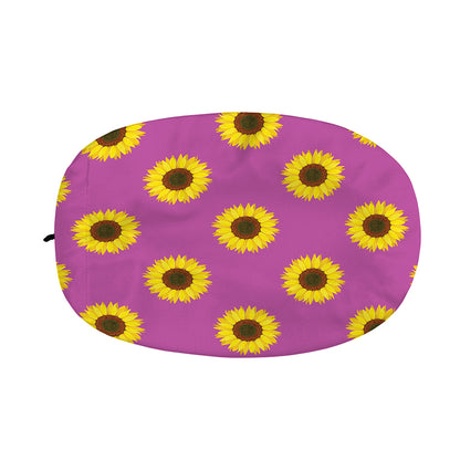 Magenta Pink Sunflower Pattern Print Car Side Mirror Covers