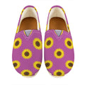 Magenta Pink Sunflower Pattern Print Casual Shoes