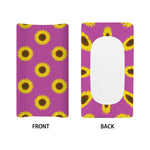 Magenta Pink Sunflower Pattern Print Changing Pad Cover