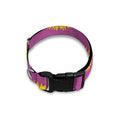 Magenta Pink Sunflower Pattern Print Dog Collar