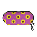 Magenta Pink Sunflower Pattern Print Glasses Case