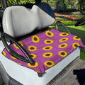 Magenta Pink Sunflower Pattern Print Golf Cart Seat Cover