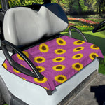 Magenta Pink Sunflower Pattern Print Golf Cart Seat Cover