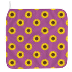 Magenta Pink Sunflower Pattern Print Hand Towel