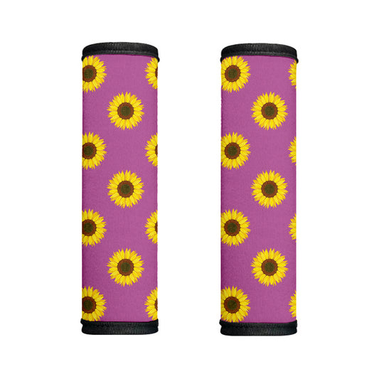 Magenta Pink Sunflower Pattern Print Handle Covers