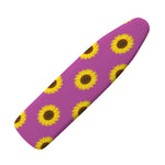 Magenta Pink Sunflower Pattern Print Ironing Board Cover