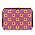 Magenta Pink Sunflower Pattern Print Laptop Sleeve