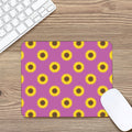 Magenta Pink Sunflower Pattern Print Mouse Pad