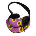 Magenta Pink Sunflower Pattern Print Pet Sling Carrier