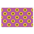 Magenta Pink Sunflower Pattern Print Polyester Doormat