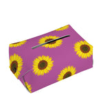 Magenta Pink Sunflower Pattern Print Rectangle Tissue Box Cover