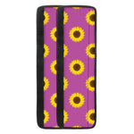 Magenta Pink Sunflower Pattern Print Refrigerator Handle Covers