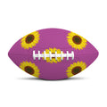 Magenta Pink Sunflower Pattern Print Rugby Ball