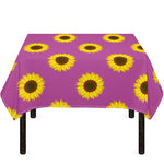 Magenta Pink Sunflower Pattern Print Tablecloth