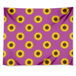 Magenta Pink Sunflower Pattern Print Tapestry