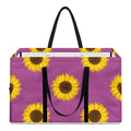 Magenta Pink Sunflower Pattern Print Utility Tote Bag