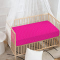 Magenta Pink Zigzag Pattern Print Baby Crib Sheet