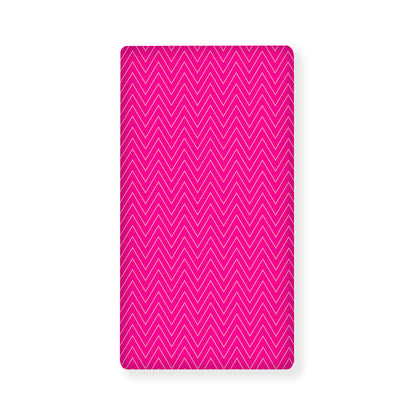 Magenta Pink Zigzag Pattern Print Baby Crib Sheet