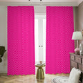 Magenta Pink Zigzag Pattern Print Dimout Pencil Pleat Curtains