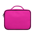 Magenta Pink Zigzag Pattern Print Briefcase Bible Bag