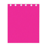 Magenta Pink Zigzag Pattern Print Curtain