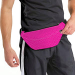 Magenta Pink Zigzag Pattern Print Fanny Pack