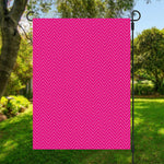 Magenta Pink Zigzag Pattern Print Garden Flag