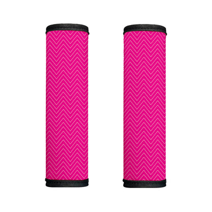 Magenta Pink Zigzag Pattern Print Handle Covers