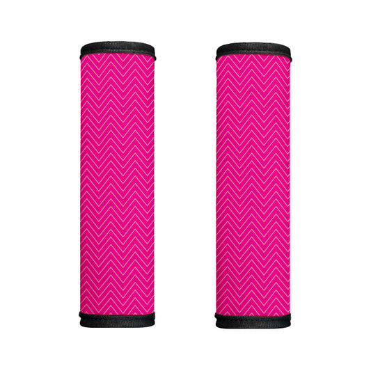 Magenta Pink Zigzag Pattern Print Handle Covers