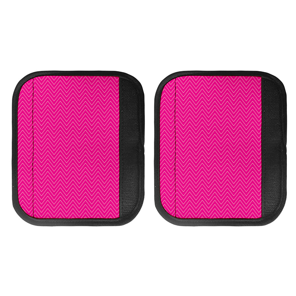 Magenta Pink Zigzag Pattern Print Handle Covers