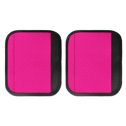 Magenta Pink Zigzag Pattern Print Handle Covers