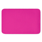 Magenta Pink Zigzag Pattern Print Indoor Door Mat