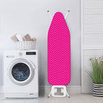Magenta Pink Zigzag Pattern Print Ironing Board Cover