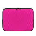Magenta Pink Zigzag Pattern Print Laptop Sleeve