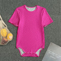 Magenta Pink Zigzag Pattern Print Men's Bodysuit