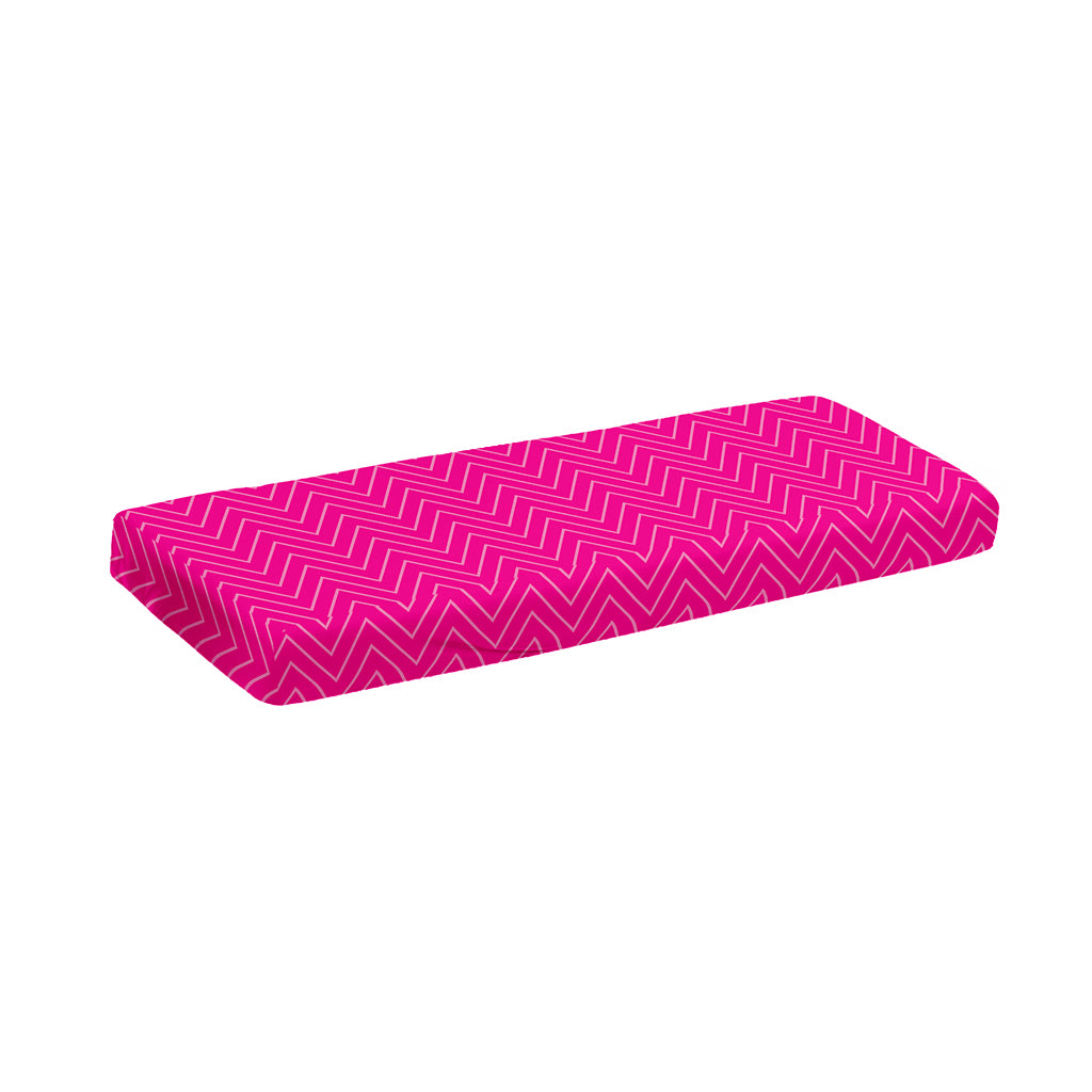 Magenta Pink Zigzag Pattern Print Piano Keyboard Cover