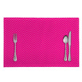 Magenta Pink Zigzag Pattern Print Placemat