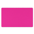 Magenta Pink Zigzag Pattern Print Polyester Doormat