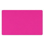 Magenta Pink Zigzag Pattern Print Polyester Doormat