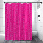 Magenta Pink Zigzag Pattern Print Premium Shower Curtain