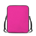 Magenta Pink Zigzag Pattern Print Rectangular Crossbody Bag