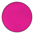 Magenta Pink Zigzag Pattern Print Round Floor Mat