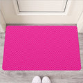 Magenta Pink Zigzag Pattern Print Rubber Doormat
