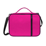 Magenta Pink Zigzag Pattern Print Shoulder Strap Bible Bag