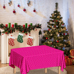 Magenta Pink Zigzag Pattern Print Tablecloth