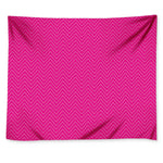 Magenta Pink Zigzag Pattern Print Tapestry
