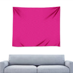 Magenta Pink Zigzag Pattern Print Tapestry