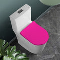 Magenta Pink Zigzag Pattern Print Toilet Lid Cover