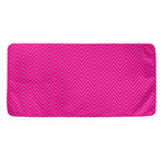 Magenta Pink Zigzag Pattern Print Towel